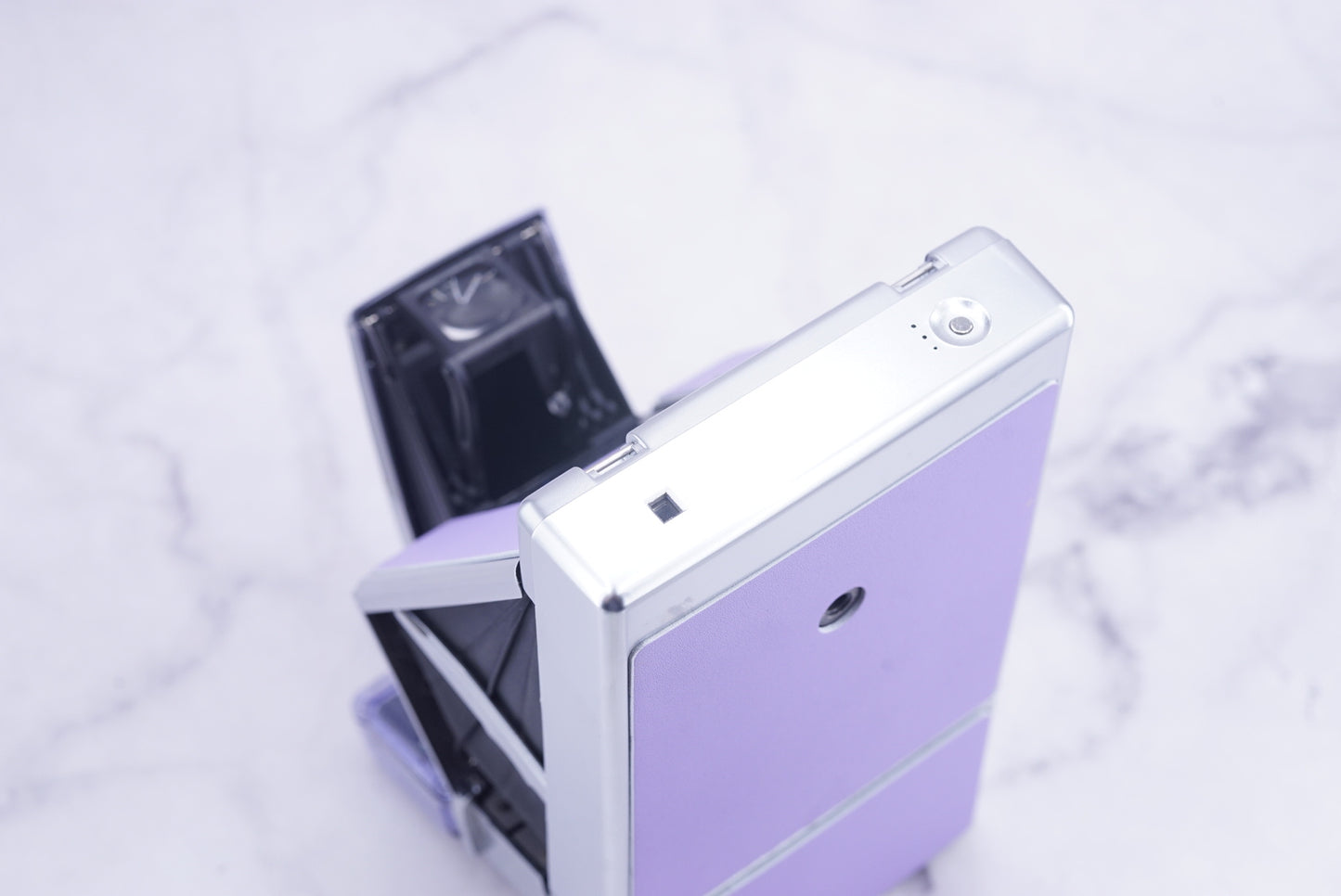 NEW PCB*Polaroid SX 70 Sonar Camera Lavender CLEAR HOUSING transparent COVER POWER KIT S& POLA FLASH