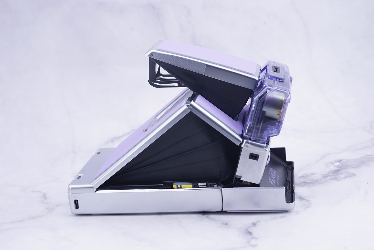 NEW PCB*Polaroid SX 70 Sonar Camera Lavender CLEAR HOUSING transparent COVER POWER KIT S& POLA FLASH
