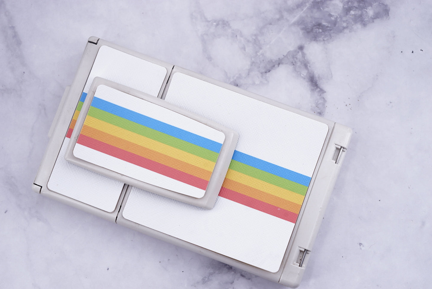 Polaroid sx70/sonar/680/690/MINT670 camera skin Replacement Cover- RAINBOW WHITE