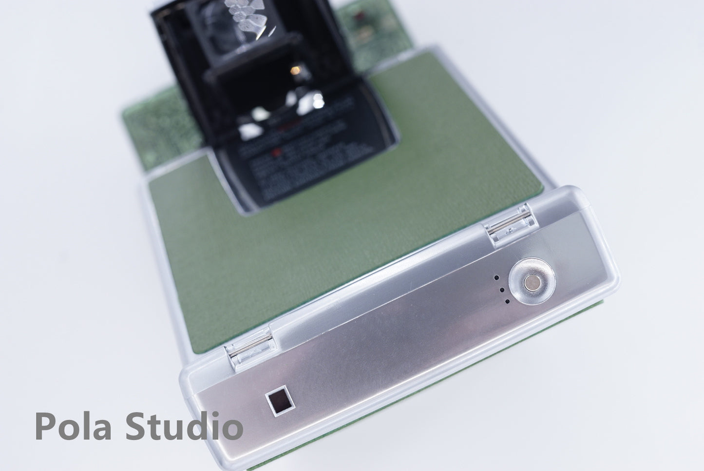 Polaroid SLR680 transparent GREEN SILVER CAMERA POWER KIT S instax camera sx70